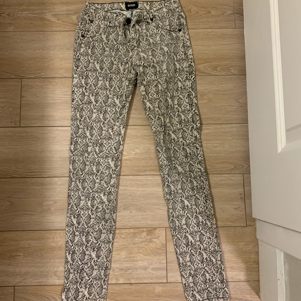 hudson snakeskin jeans